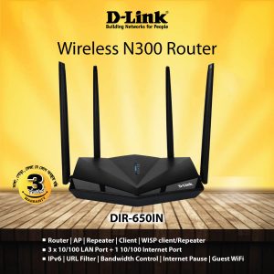 D-Link DIR-650IN N300 300mbps WiFi Router