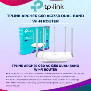 TP-LINK ARCHER C60 AC1350 DUAL-BAND WI-FI ROUTER